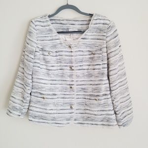 Monroe and Main Gray Blue White Blazer 16W